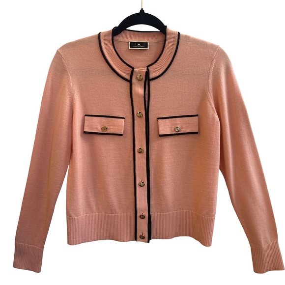 ELISABETTA FRANCHI gorgeous button front cardigan 42 10